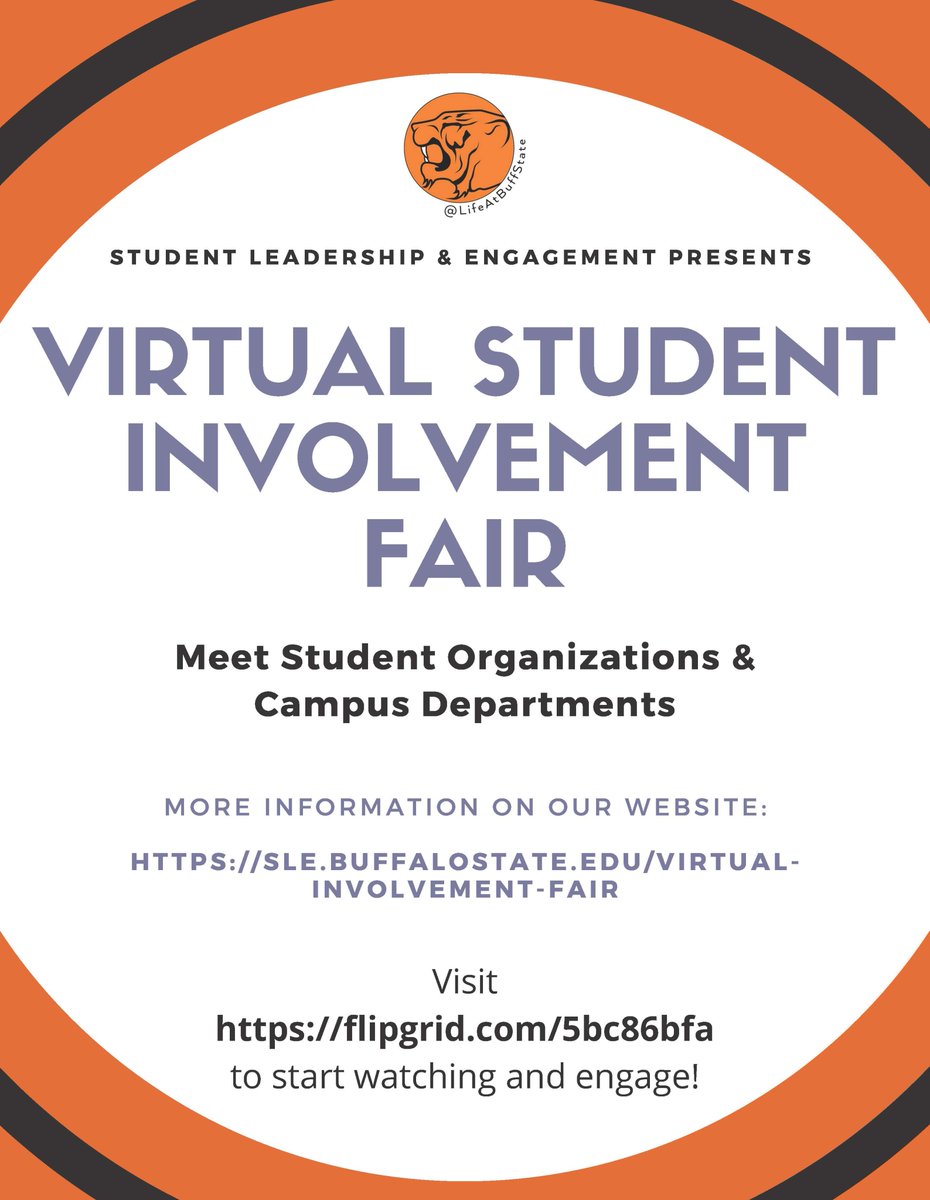 LifeatBuffState's tweet photo. Looking to get involved next semester? Student orgs @buffalostate are engaging the campus community virtually! Check out the Virtual Student Involvement Fair at https://t.co/roawEVVO58
*
*
*
#engagement #virtuallearning #buffstate https://t.co/vbpWFXqCOQ