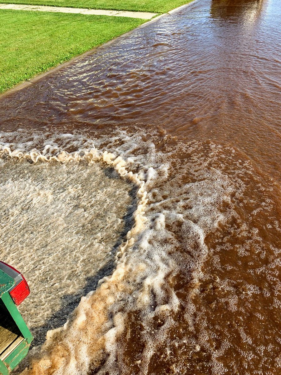 atap_ca's tweet image. We are into the 2nd week of #unidirectional #flushing of a northern SK city&apos;s #potable #water mains👨‍🔧💧📝🌊#ColourfulPictures😉
