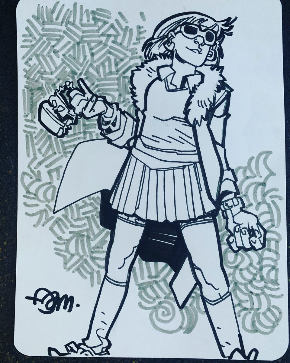 DamooseSeth's tweet photo. Warm up sketch from this morning. #shadethechanginggirl #dc #younganimal #toocartoony #comicsareforeverybody https://t.co/28Yj8ro8Rj