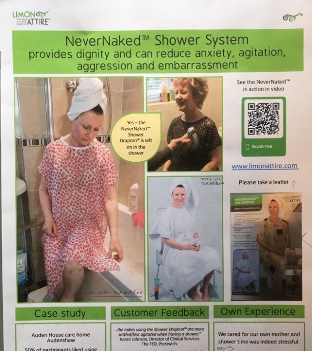 “I genuinely can’t praise enough the change that has taken place in the showering process because her #dignity &amp; #privacy have been restored by your product” Heartwarming comment from a customer re her sister with #dementia and the difference the NeverNaked set has made