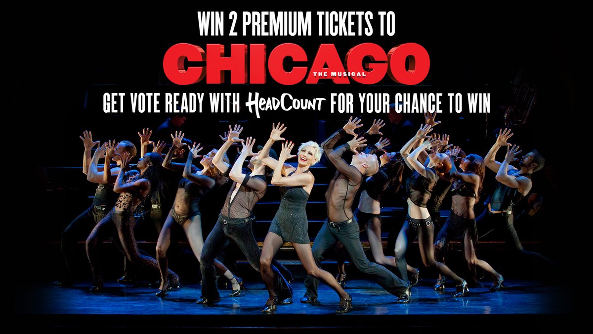 ChicagoMusical's tweet image. We know a whoopee spot....your polling location! WIN 2 PREMIUM SEAT TICKETS to CHICAGO on Broadway in 2021 with @HeadCountOrg. Text VOTER CHICAGO BWAY to 40649 and register to vote, check your registration status or see who’s on your ballot. #BroadwayVotes p2a.co/8w04CGL