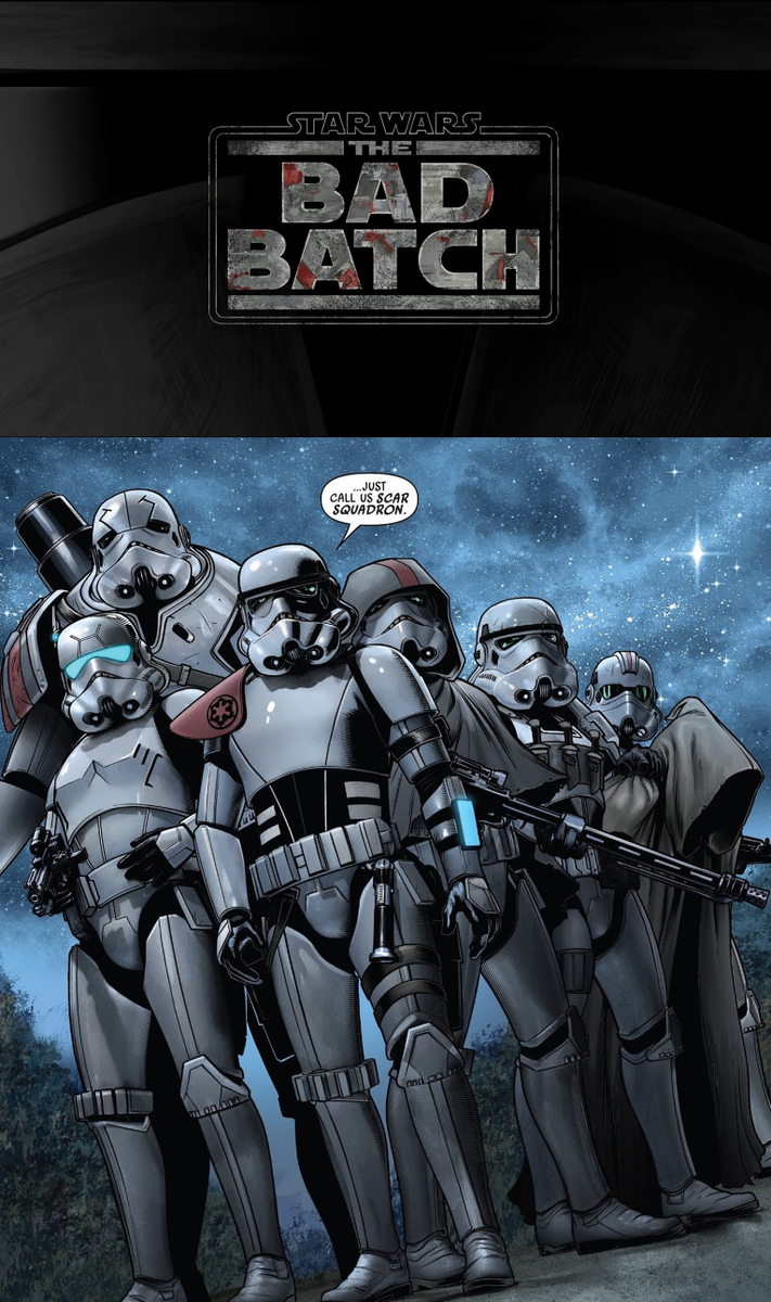 SWLibriComics's tweet photo. Something I would like to see from @starwars #TheBadBatch is definitely a confrontation with #TaskForce99 #SCARSquadron from @Marvel Star Wars Comics from @jasonaaron and @jorge_molinam's run!
#starwarscomics #starwarsseries @missingwords https://t.co/CGz1zuJwBK