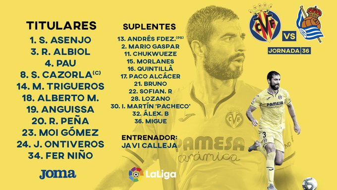 DAZN_BENL's tweet photo. 🇪🇸 @VillarrealCF - @RealSociedad 
🕐 LIVE om 19u30
📺 Eleven Sports 1
📲 https://t.co/xDnddCWvra
🎙️ @P_Van_Walleghem 

#VillarrealRealSociedad https://t.co/xHQCMmgsUx