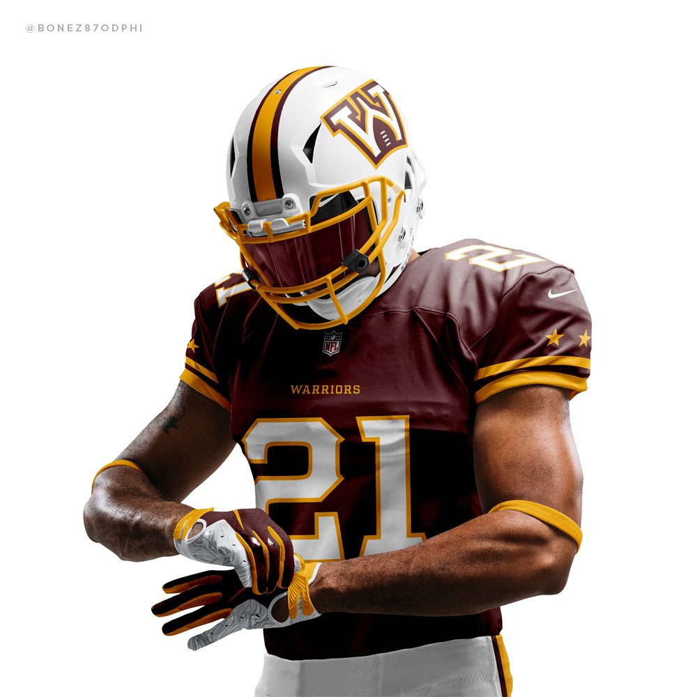 HashtagSports's tweet photo. 1 graphic designer x 2 🔥 creative + branding concepts👇🎨: @bonez87odphi’s #smsports vision to rebrand the @Redskins.
#CoolContent https://t.co/cM5TkuUcxw