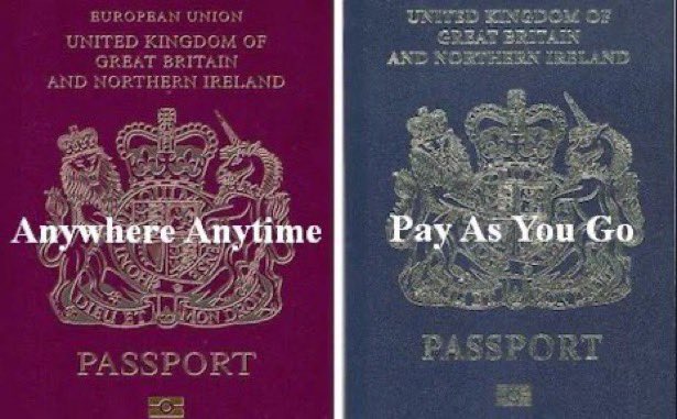 Please retweet if you would rather have a burgundy coloured EU passport that gives you freedoms rather than a blue coloured UK-only passport that takes your freedoms away.