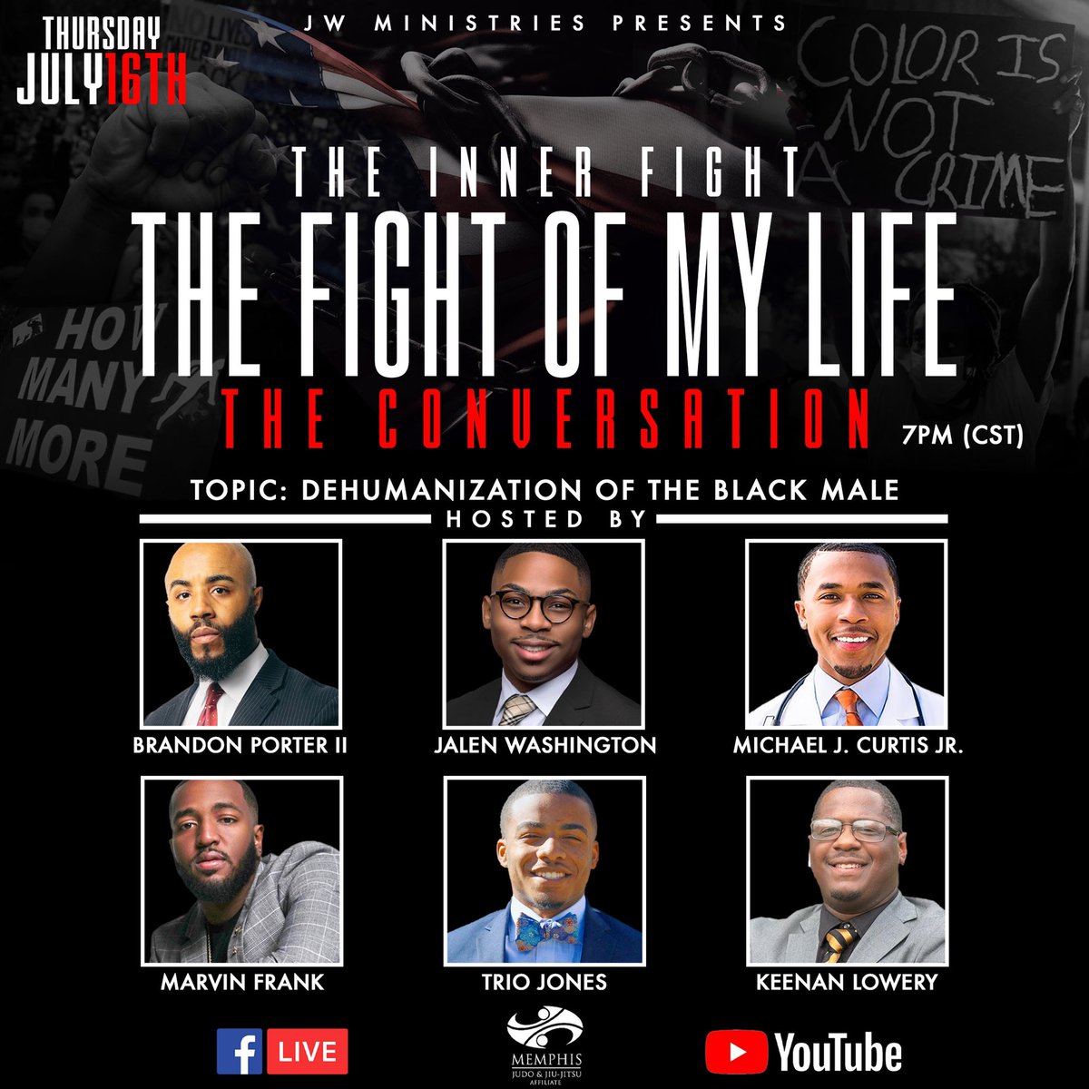 whowantsmooree's tweet photo. A lot has been going on in the world, and we can all use a break and a good conversation. Join 6 great young men for an insightful conversation. #TheInnerFight #FightOfMyLife #TheConversation #Round6 https://t.co/XwqRkv2nKi