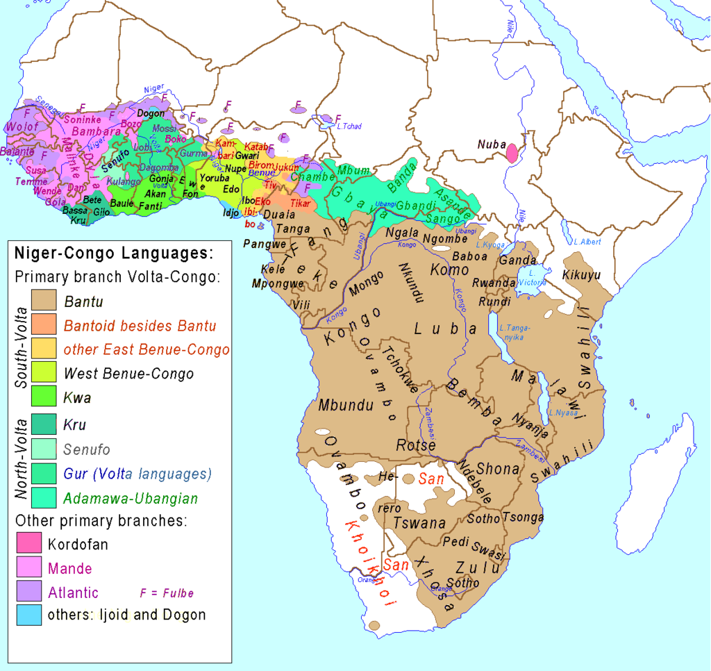 Lingvistiko's tweet photo. Mapo de la Niĝerkonga lingvaro. Ĝi estas la tria plej parolata lingvaro en la mondo. #Esperanto #AfrikajLingvoj #Lingvistiko https://t.co/Qy3rk3PO79