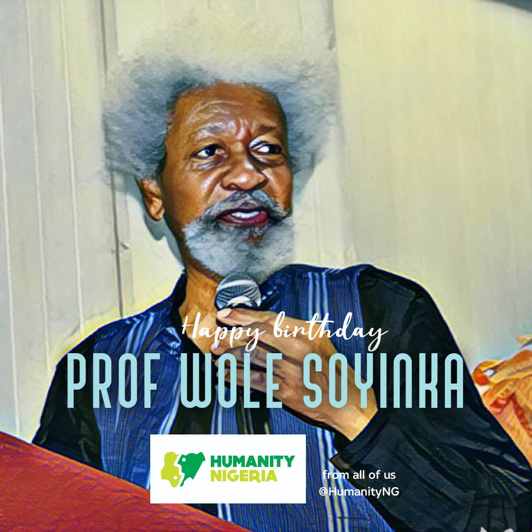 EarthFestNG's tweet photo. Humanity Nigeria heartily celebrates a world icon @wolesoyinka as he clocks 86 years today!
#earthfestng2020
#humanityng
#lagoscity
#environmental
#environmentallyfriendly
#environmentalist https://t.co/B2M93wG8bs