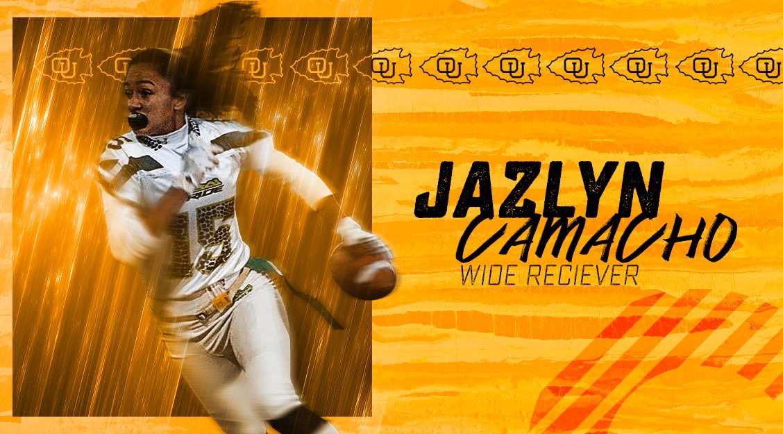 GVHS Flag Football (@gvhsflag) on Twitter photo Go Jaz!RT <a href="/wflagfootball/">ou_wflagfootball</a>: Huge signing out of Las Vegas. 2x Player of the Year standout wide receiver Jazlyn Camacho (aka Megatron) is a future Brave! If you aren’t excited for flag football, check your pulse. Go Jaz!RT <a href="/wflagfootball/">ou_wflagfootball</a>: Huge signing out of Las Vegas. 2x Player of the Year standout wide receiver Jazlyn Camacho (aka Megatron) is a future Brave! If you aren’t excited for flag football, check your pulse.