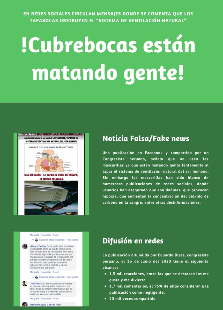 AngieNarvez5's tweet photo. Eso es contraproducente. Las mascarillas estan diseñadas para el libre intercambio gaseoso. Los cirujanos lo han usado por cientos de años. Promocionar eso seria exponer a los #peruanos a un contagio seguro por #Covid_19 y a una posible muerte.
#UsaMascarilla #OpiniónPública https://t.co/0QuX28SPOe