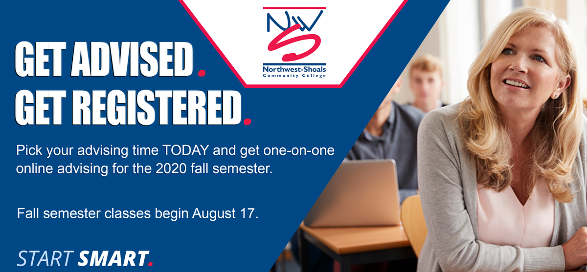 NWSCC's tweet photo. GET ADVISED &amp; REGISTERED FOR FALL... Take advantage of our fall semester online advising and registration @ https://t.co/VaQ2xEKRxF! Pick your time and receive virtual advising! Before being advised, you must complete your application for admission for the fall. @ACCS_Education https://t.co/uwFDfPVX2k