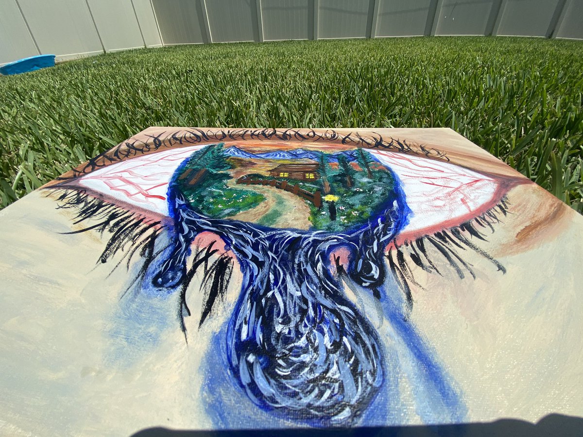 DeasyBrenden's tweet photo. Just finished my first painting what do y’all think? If you like it plz retweet and like to help me be able to continue to pursue what I love doing most!❤️🤙🏼 #artists #acrylicpainting #Quarantine https://t.co/NCNCOy56b8