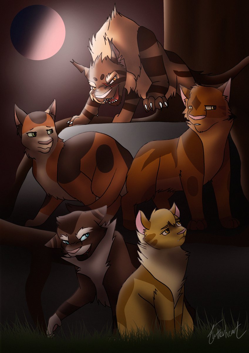 flutterhe_art's tweet photo. 【ROOTS】

a late #wcotw entry with the big bad himself, plus a bonus piece showing the legacy he left behind with his four children.

@theclandom #tigerstar #mothwing #tawnypelt #hawkfrost #brambleclaw https://t.co/MndtKP4Sr5