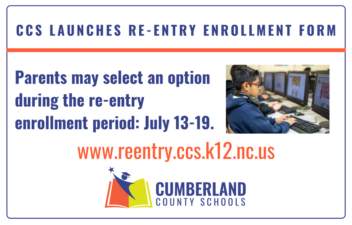 CumberlandCoSch's tweet photo. CCS wants to hear from parents! Complete the Re-Entry Learning Options Enrollment Form for the 2020-2021 school year. Visit www.reentry,https://t.co/Oe9WIK4YbQ for more information about the options available and for the link to the form. https://t.co/uOtkmZW1Ua