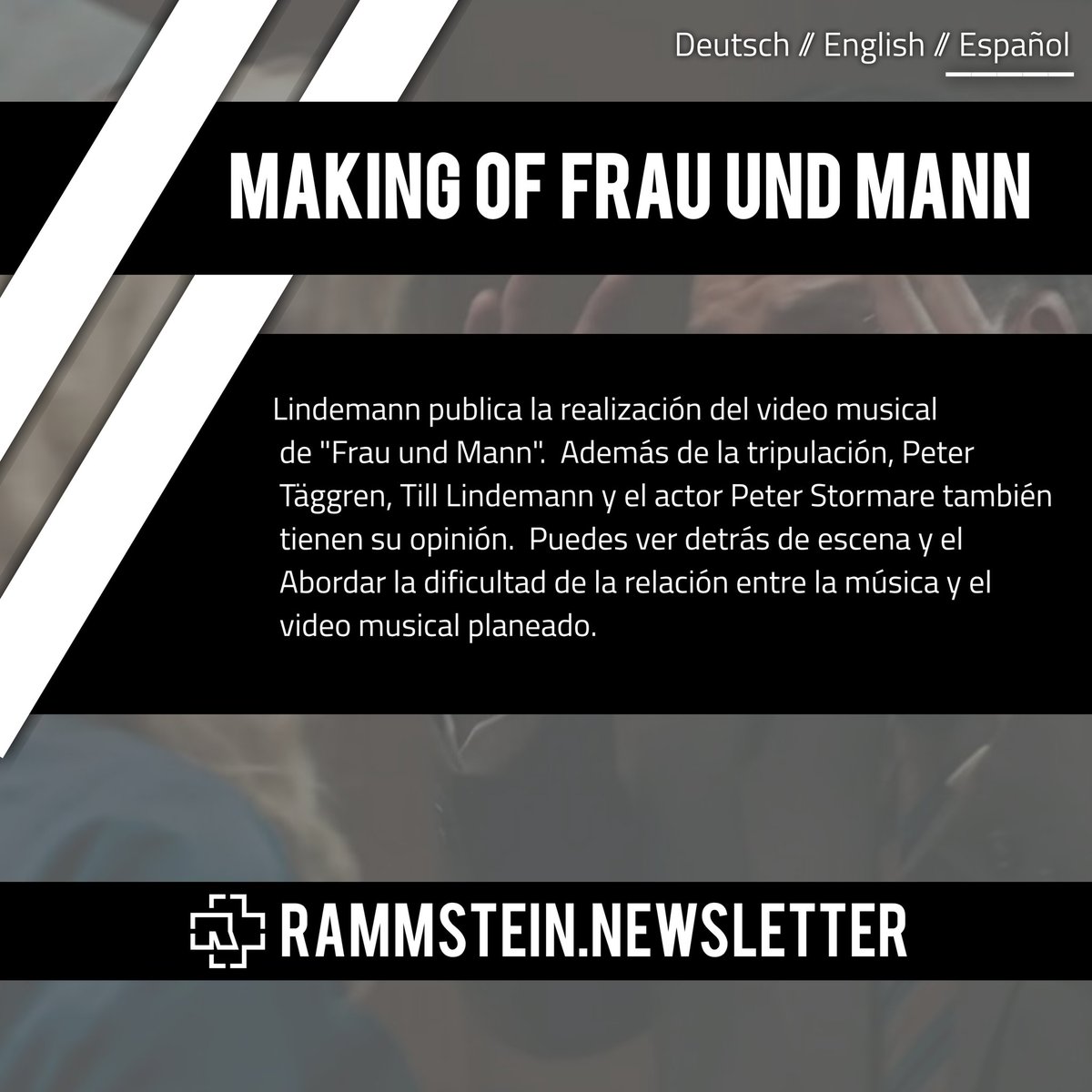🇩🇪🔥 Lindemann veröffentlicht das Making Of zum Musikvideo zu Frau und Mann! 🔥🇩🇪
_
#lindemann #frauundmann
_
Quelle:
instagram.com/p/CCjYzZ9nI1i/…