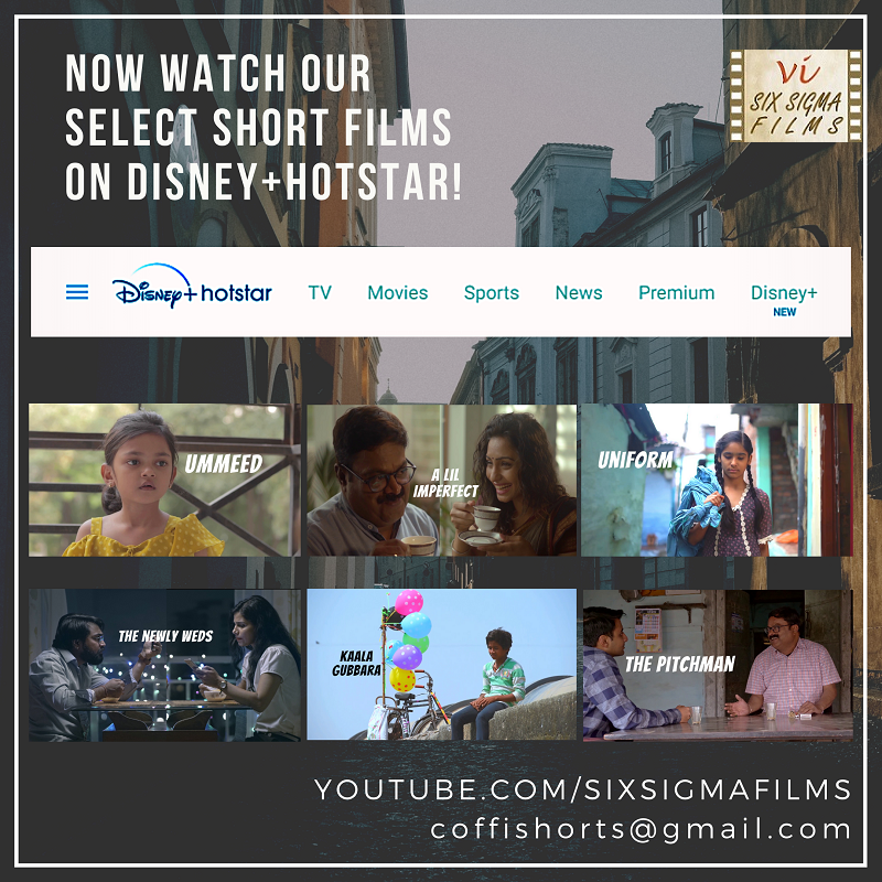 sixsigmafilms's tweet photo. #Filmmakers Showcase #ShortFilms on #DisneyPlusHotstar, India’s Biggest #OTTplatform and Top #YouTube Channel For #IndianShortFilms. Contact coffishorts@gmail.com . Visit #YouTubechannel at    https://t.co/LjqXxVYryd #filmmaking #movie #bollywood #filmdistribution #shortmovie https://t.co/lvq1sGKU7u