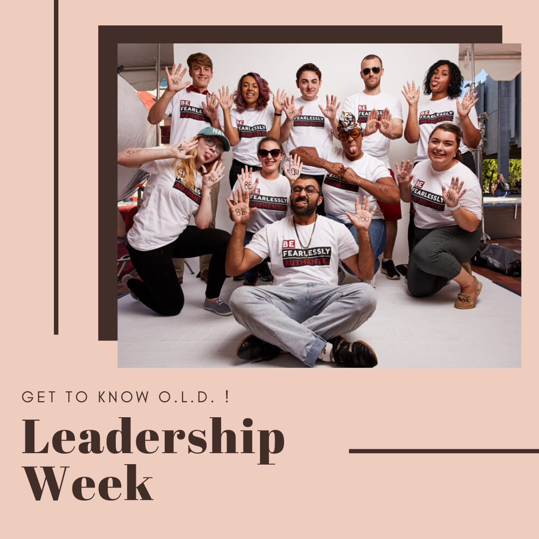 TULeadership's tweet photo. Get to know OLD! - Leadership Week! A week that is full of activities and programs surrounding authentic leadership! Some past events included Dear World, affirmation station, and a scavenger hunt! #LeadAuthentically https://t.co/OaYde8JlIA