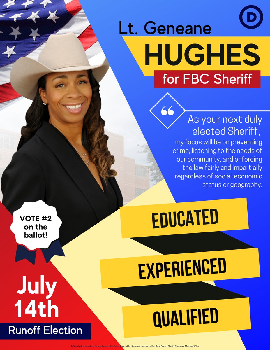 gh2020sheriff's tweet photo. Fort Bend County Residents, change is imminent and the time is now!!! 𝘛𝘰𝘮𝘰𝘳𝘳𝘰𝘸 𝘪𝘴 𝘌𝘭𝘦𝘤𝘵𝘪𝘰𝘯 𝘋𝘢𝘺 𝘧𝘰𝘳 𝘵𝘩𝘦 𝘗𝘳𝘪𝘮𝘢𝘳𝘺 𝘙𝘶𝘯𝘰𝘧𝘧 and I need YOU to choose #𝟮 𝗼𝗻 𝘁𝗵𝗲 𝗯𝗮𝗹𝗹𝗼𝘁 for Sheriff!
#MaskUp #VoteBlue #sheriff #fortbendcounty #fbcso #GOTV https://t.co/8HeVmydBaS