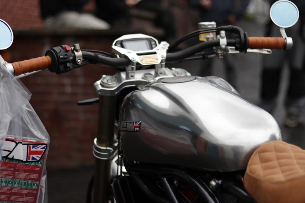CCMMotorcycle's tweet photo. Our first Spitfire SIX was handed over last week by Jack to one very lucky owner. @Katherinewilkins had chosen a beautiful combination of liquid Mercury tank and tan saddle - Simply stunning! #katherinewilkins #spitfiresix #ccmmotorcycles #caferacer https://t.co/UI4NY1BJnd