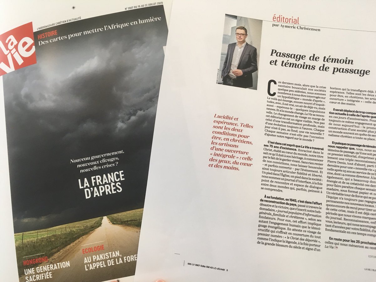 Ensen's tweet photo. Boucler le premier numéro de « La Vie d’après »... https://t.co/rz26RFfZWW