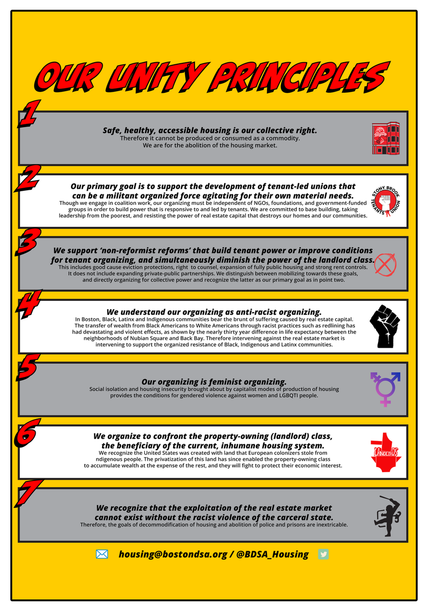 BDSA_Housing's tweet photo. We've officially adopted our principles of unity! Tenant Organizing is anti-racist, feminist work that helps to build power and fight for a more just world. Want to get involved? Fill out this form and an organizer will reach out to you: https://t.co/848aPgr5qj https://t.co/nRUCtbJjbc