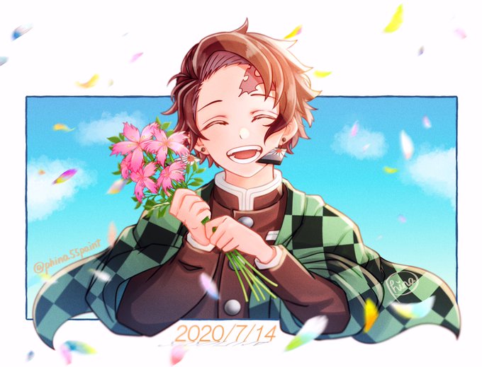 ふぃな⚡は社畜絶好調！さんがTwitterに投稿した竈門炭治郎(鬼滅の刃)のイラスト。