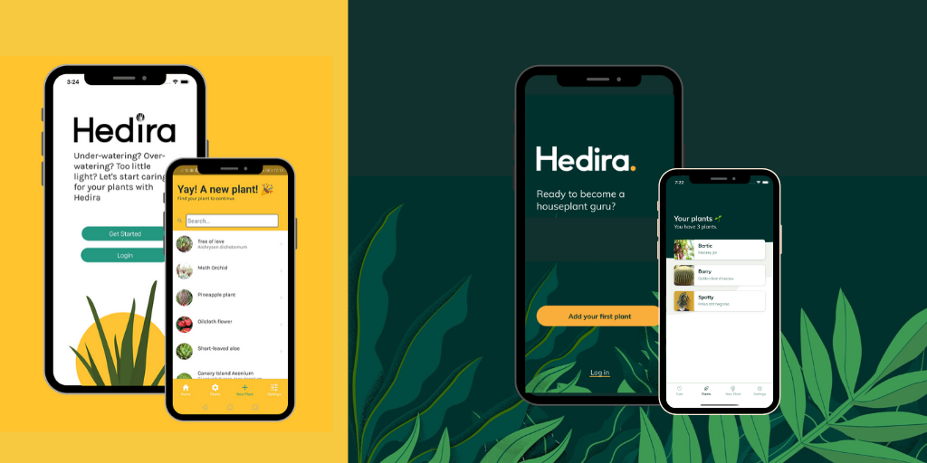 Notice anything different? 👀 We've had a great time updating Hedira so that we can better serve our users and easily add new features to the #App!

#Rebrand #Houseplant #PlantApp #UX