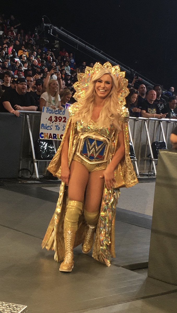 m4rvelgirl's tweet photo. @MsCharlotteWWE one of the best trips to nola ever, #wm34 and smackdown :) https://t.co/7PpPQ9E7Z2