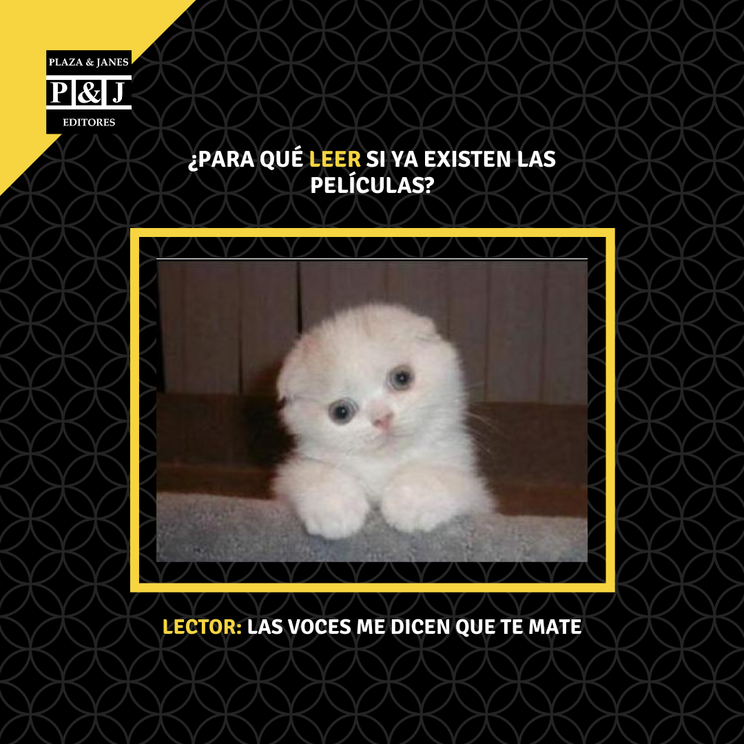 PlazayJanesCol's tweet photo. “Cada cosa tiene su precio, su tiempo y su disponibilidad. Por ello debemos apreciar cada género por su calidad y su historia porque no siempre va a ser mejor el libro que la película ni viceversa”. Sara Hm autora del blog En Busca de la Eternidad. #Cosasdellector #MemeLector https://t.co/fgMqBPXttS