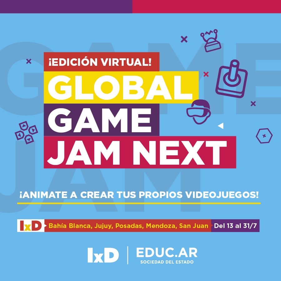 conectar_LAB's tweet image. ¡Sumate a la Global Game Jam Next! 🎮 Si tenés entre 12 y 18 años y te gustan los videojuegos, este hackatón es para vos. 
¡No te la pierdas! Conocé la propuesta completa acá 
👉  bit.ly/GGameJN