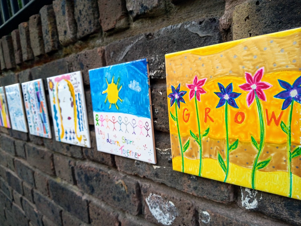 FernStreetBow's tweet image. Absolutely loving seeing these tiles designed by children and families last year finally take their proper place. (Huge thanks to local artist and community legend Hannah Miles for all her time, love and effort!) #colourmebeautiful