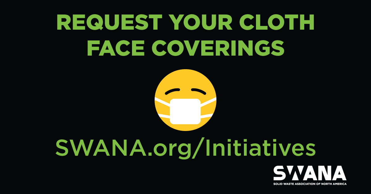 SWANA's tweet photo. SWANA wants you to stay safe, request your free #facecoverings to keep you and your employees protected. Visit SWANA's initiative page to place your order today! Orders close Friday, July 17! #SWANASafety https://t.co/35kIKL5o1K https://t.co/4m5P8q8z1f
