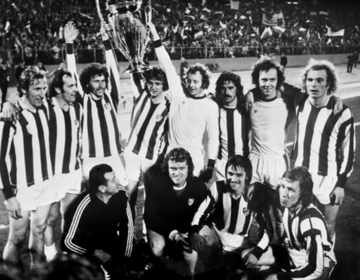 In the 1973-74 season Bayern won the league for the third time in a row and the European Cup (Bayern's first Champions League title). Müller was the top scorer in both scoring 30 in 34 in the league and 8 in 10 in the European Cup.