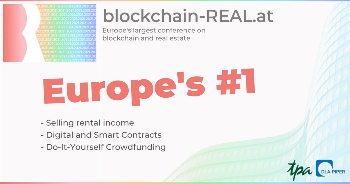 blockchain-REAL.at, 19.1.21:
Europas erfolgreichste Fachkonferenz für Immobilien &amp; Blockchain wieder in Wien

EARLYBIRD jetzt!

<a href="/GEWINNcom/">GEWINN.com</a> <a href="/Linde_Verlag/">Linde Verlag</a> #digitalassets #token #sto #defi #fibree #wien #proptech #CRE #realestate #immobilien