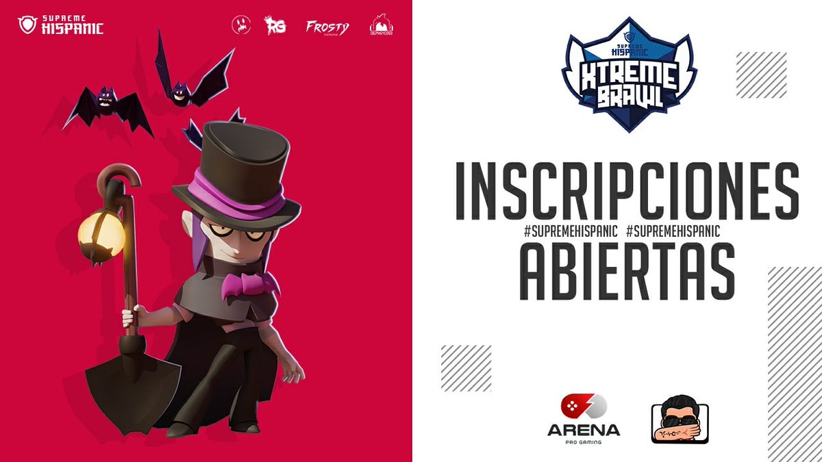 La #XtremeBrawl ya está aquí.

¿Qué esperas para inscribirte?🔥

Requisitos:
-RT y Fav
-Seguir a:  
📍@ArenaPGPlay
📍<a href="/Velrol86Mx/">velrol</a> 
📍<a href="/BrawlStarsES/">Brawl Stars ES</a>
-Mencionar a 2 equipos competitivos 
-Llenar formulario: forms.gle/fweEyRJw3hmuuU…

Anímate y muestra tu nivel en la arena.