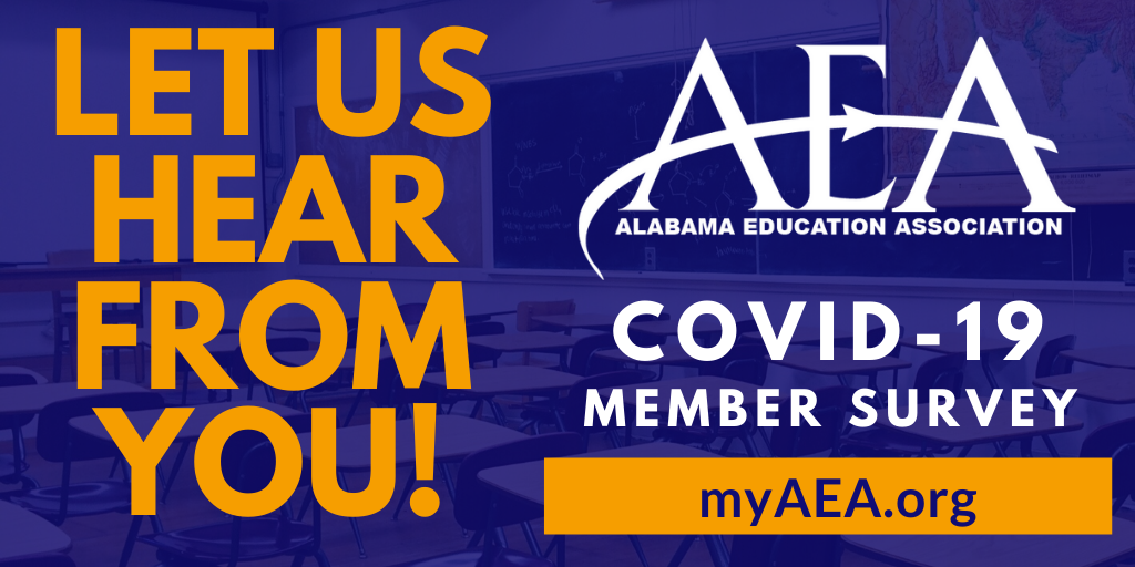 myAEA's tweet photo. During these unprecedented times, AEA is here and stands united with education employees concerned about the 2020-2021 school year. We are asking everyone to complete our anonymous COVID-19 survey. You can find the survey here: https://t.co/crzKEVoZxW 
#AEAFightingforYou #myAEA https://t.co/SZ41EZgemV
