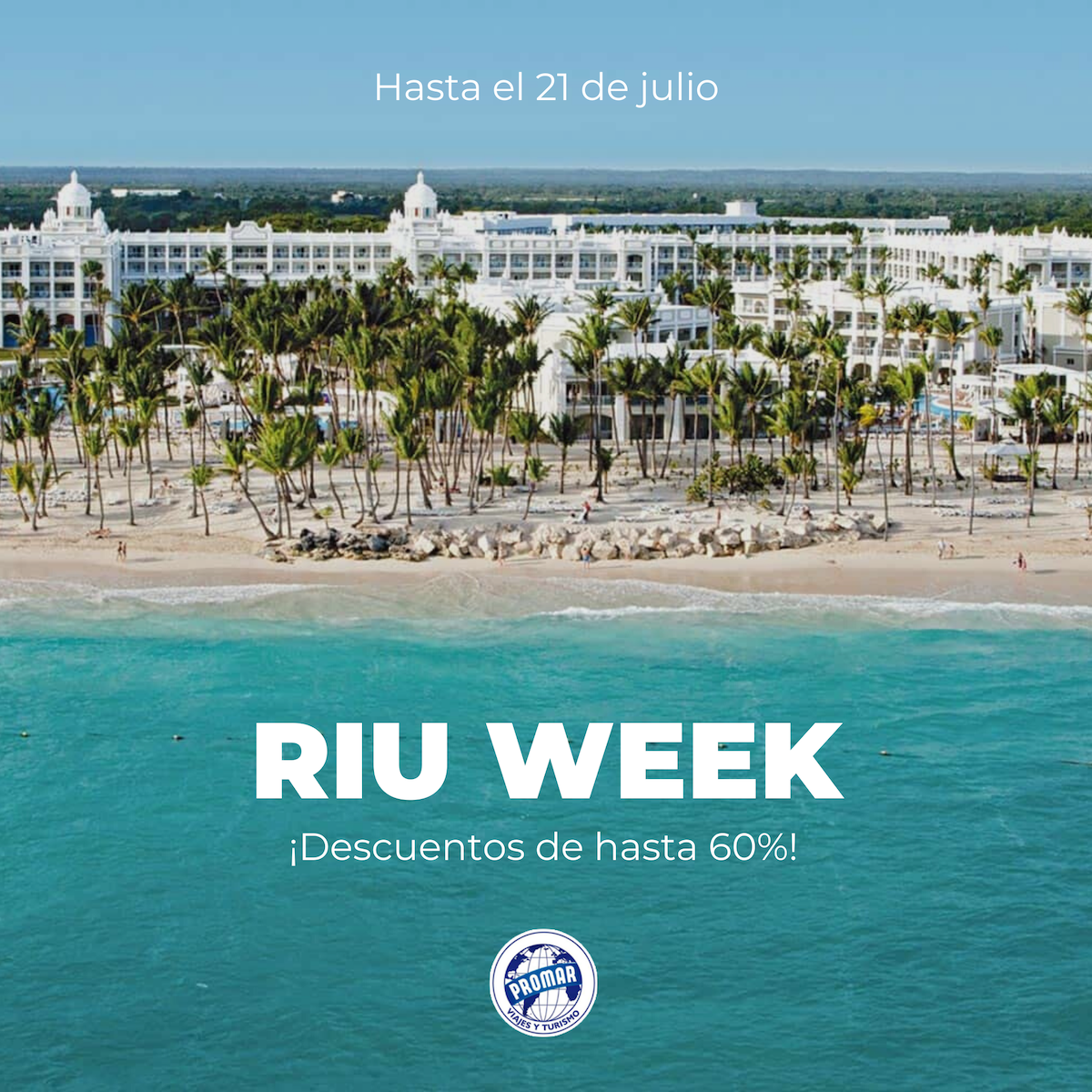 PROMAR1956's tweet photo. Punta Cana, Playa del Carmen o Playa Mujeres, que preferís?🌴 Hasta el 21/7 #RiuWeek, con descuento hasta del 60% 😱 🗓️Enero, Febrero o Marzo ✅ Aéreos, traslados, 7 noches todo incluido, asistencia al viajero con seguro de cancelación. Desde USD 1425🎉 ¿Volvemos a viajar? 💙 https://t.co/vnSmed6cpK