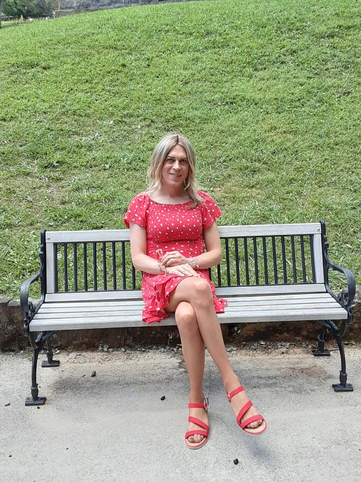 #steelecreekpark #outdoors #dress #pantyhose #tennessee