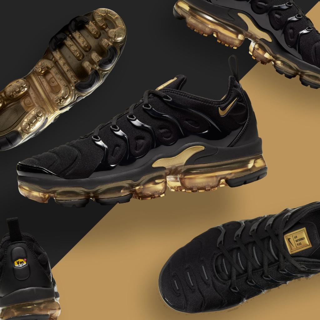 vapormax plus metallic gold