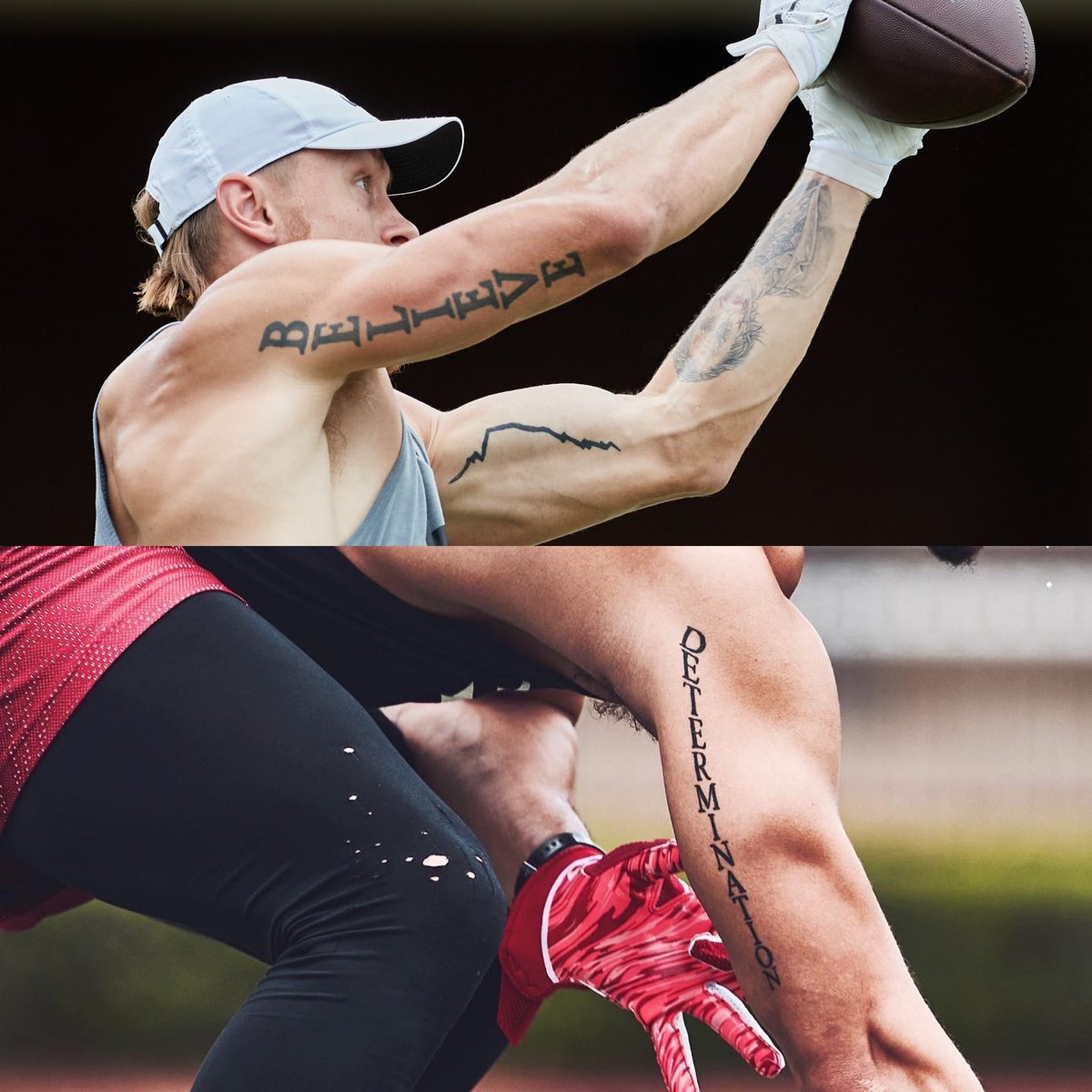 George Kittle of the San Francisco 49ers shows off his Joker tattoo  Photo dactualité  Getty Images