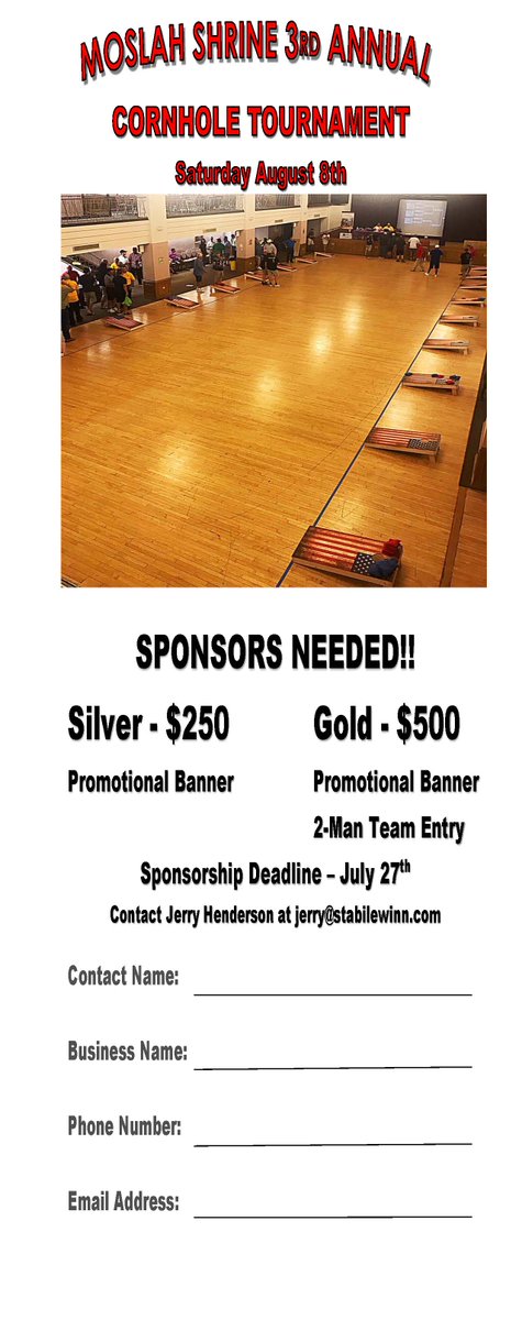 SPONSORS NEEDED!!!