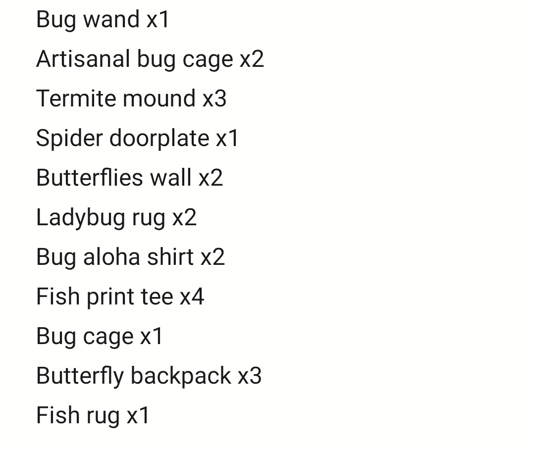 ACNHAnaS's tweet photo. I have all this repeated tourney items stuck in my storage, so dm me with an offer amd let's trade #ACNHTRADE #acnhtrading #acnhtrades #dodocodes #AnimalCrossingTrades #ACNH https://t.co/4iNBLKHjAf