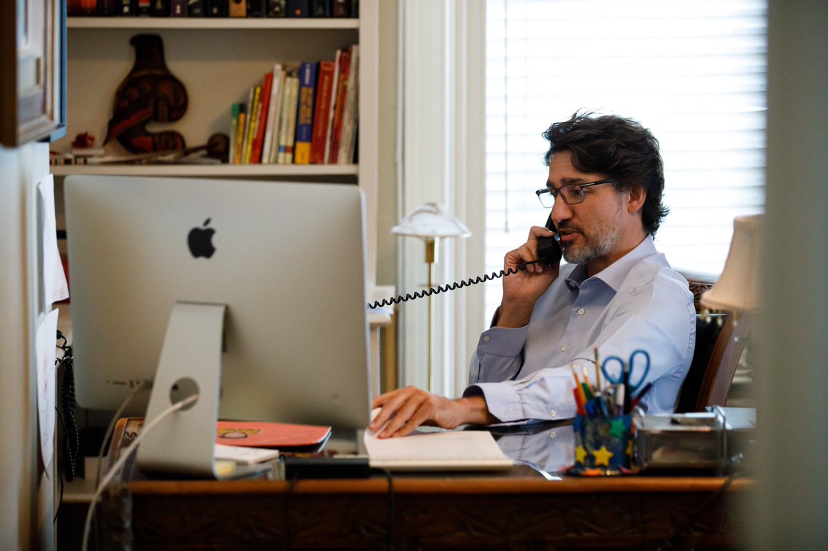 JustinTrudeau's tweet photo. This morning, I spoke on the phone with @POTUS Trump. We focused on the new NAFTA, the COVID-19 pandemic, and the ongoing situation in Hong Kong. We also discussed the Black Lives Matter movement and the need to end systemic racism. More on our call: https://t.co/hjOtnjNbvm https://t.co/3ddXndf6wr