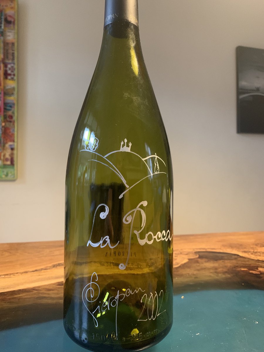 DavidGleave56's tweet photo. La Rocca 2002 in magnum opened to celebrate the 18th birthday of my youngest son.  It was still fresh and lively and delicious.  DG https://t.co/PWX2w148Ru