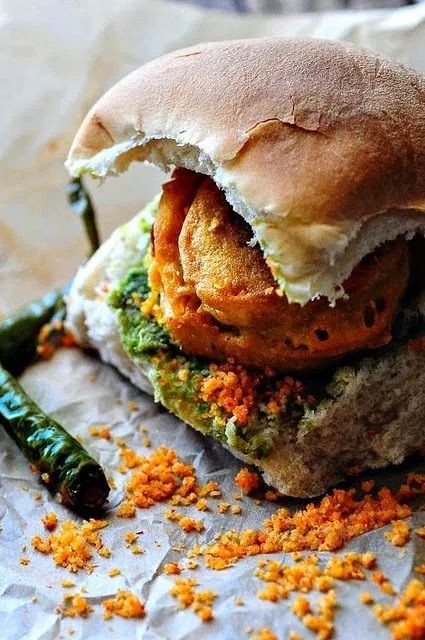 Aloo chop and Vada pav