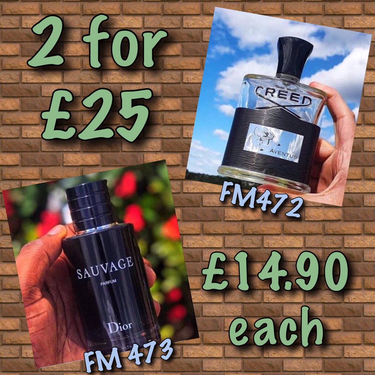 aphroditeopella's tweet photo. Who wears Creed Aventus or Dior Sauvage? Then you’ll love FM472 &amp; FM473 💞 order yours now 📩📩📩 #creed #creedaventus #dior #diorsauvage #designerinspired #youdontwearthebottle #fragrance #aftershave #smellsthesame #smellsamazing #shoplocal https://t.co/33mTy06rif