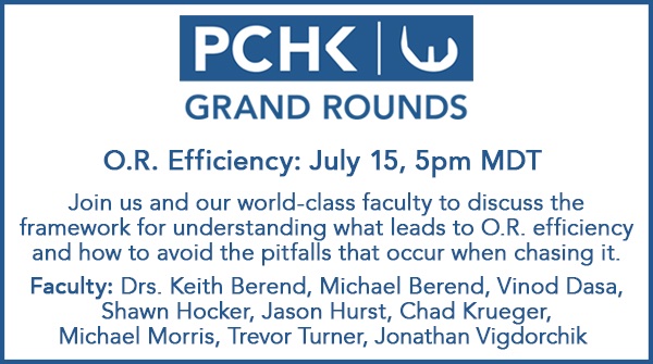 pchkfoundation's tweet image. Pls join @jisbonedoc @DrChadKrueger @HipSurgeryNYC et al for the final session in our spring Grand Rounds series: #OREfficiency Perfect for the current landscape! 

Wed 5pm MDT, 1.5CME 
parkcityhipandknee.com 
#orthotwitter #PCHK