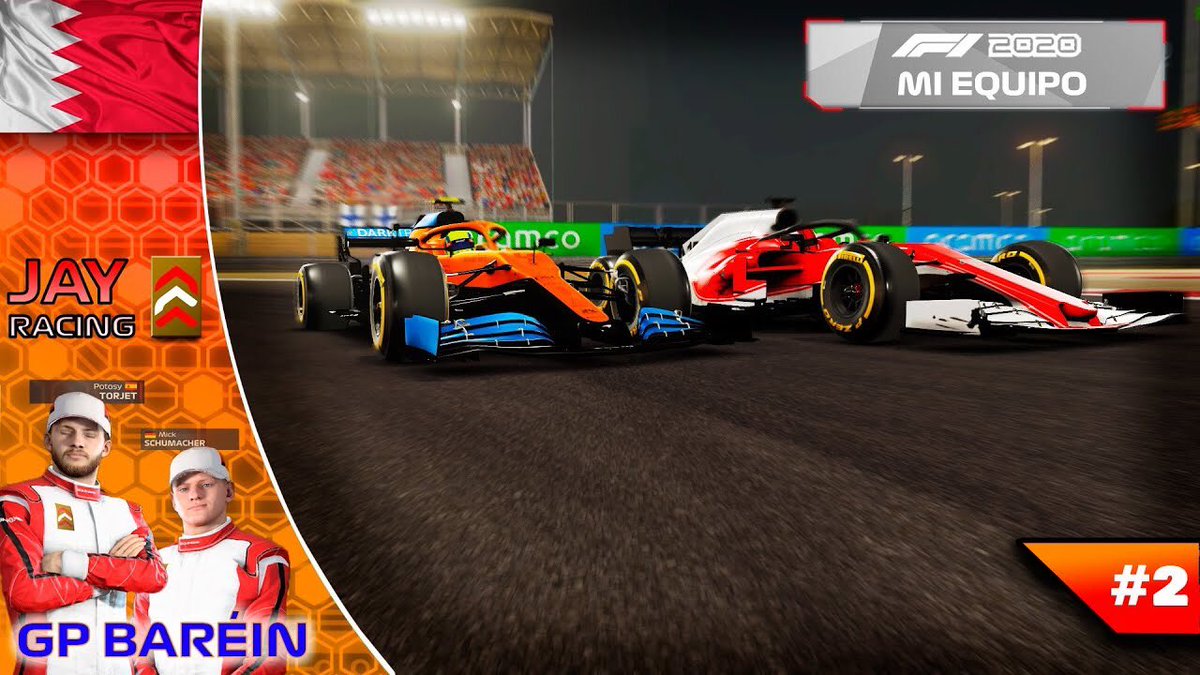 Nuevo episodio de nuestro camino hacia la gloria con JAY RACING. 🙏🏻🎊

GP Baréin #2 modo MI EQUIPO. Nuevo vídeo en el canal de YouTube. 🎥🏎

MODO MI EQUIPO F1 2020 | *ALERÓN ROTO, GRACIAS RICCIARDO* youtu.be/uNbDldG3ERs