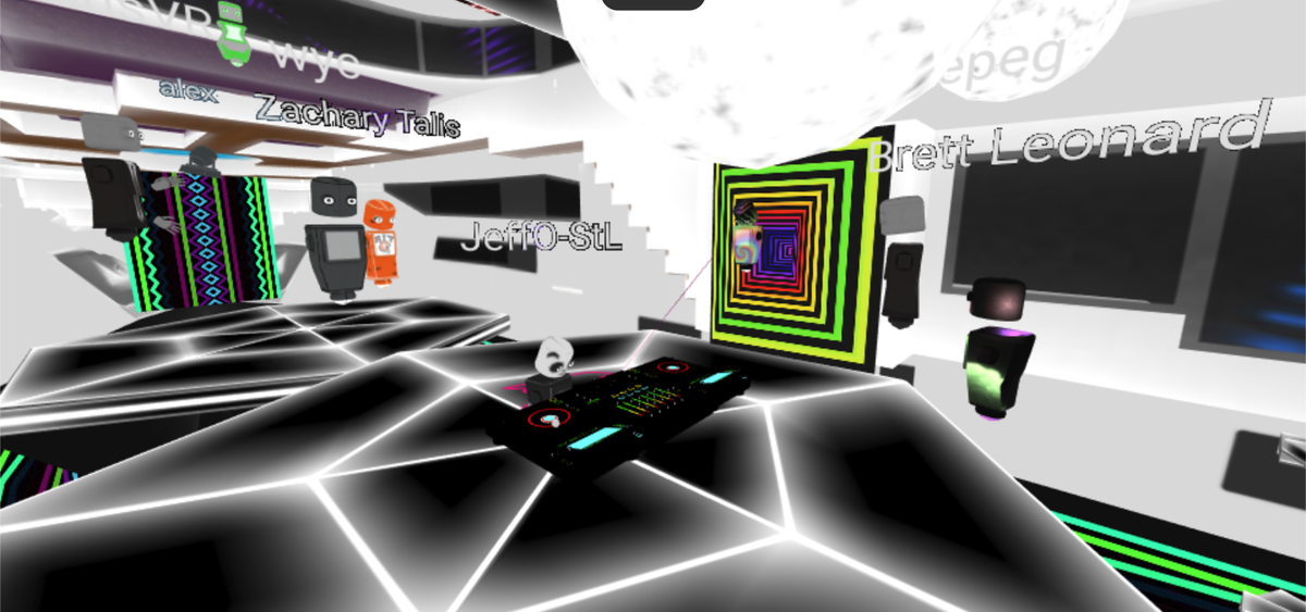 LiamBroza's tweet photo. So much fun Saturday hosting #Summer Party 3000! Loved hanging with everyone in #Social #WebXR!

https://t.co/UBtCn1yDGe
https://t.co/KilSBTgYK9
https://t.co/ETvyy737gw
https://t.co/DJFKUrVj70

#AR #VR #XR #VirtualReality #AugmentedReality https://t.co/fs1rA4J4Cf