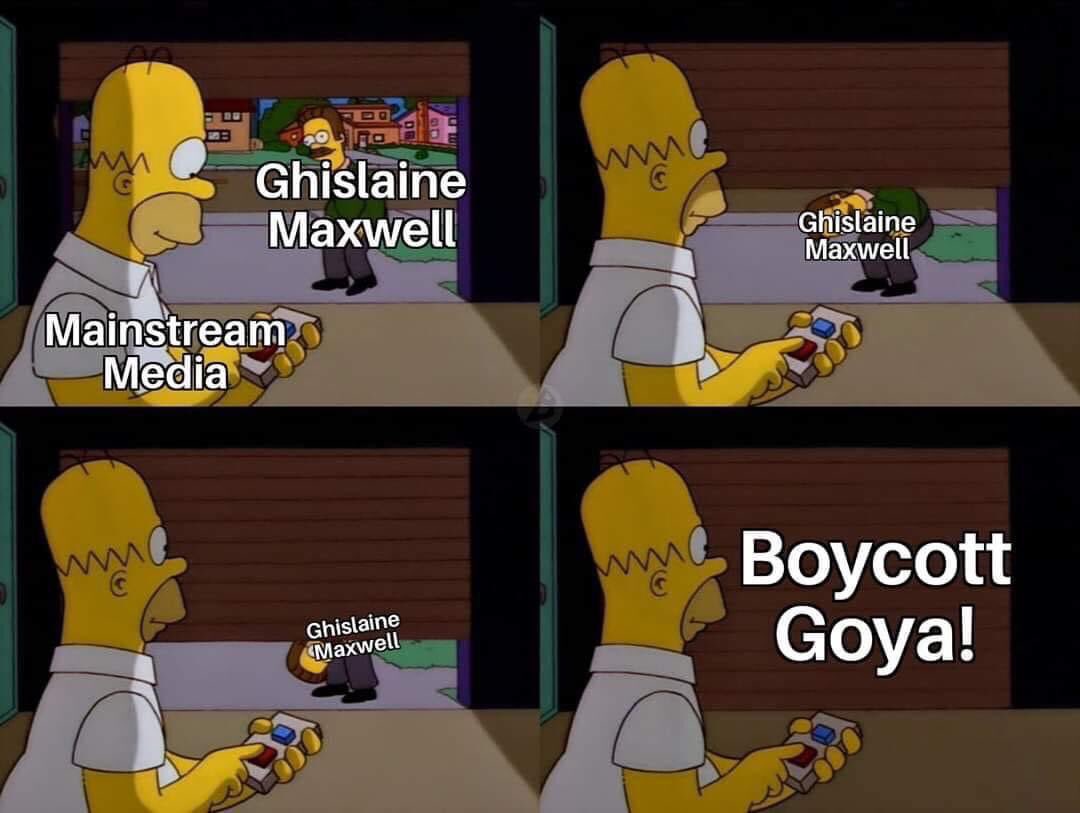 #GhislaineMaxwell #BoycottGoya